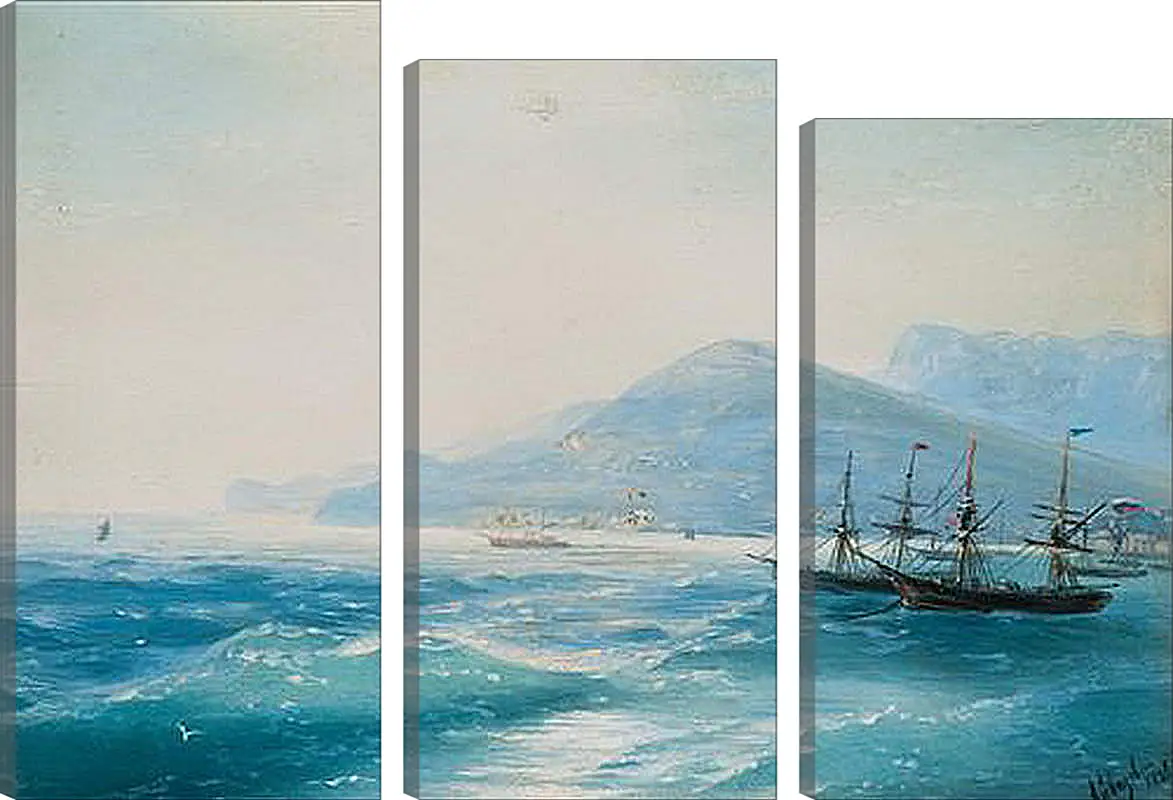 Модульная картина - Корабли недалеко от побережья 1886. Иван Айвазовский
