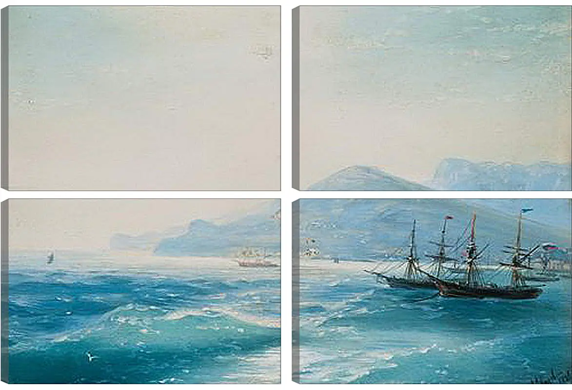Модульная картина - Корабли недалеко от побережья 1886. Иван Айвазовский
