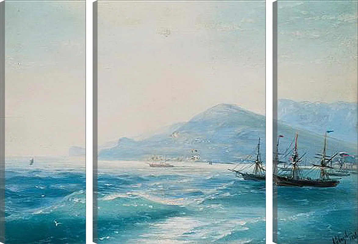 Модульная картина - Корабли недалеко от побережья 1886. Иван Айвазовский