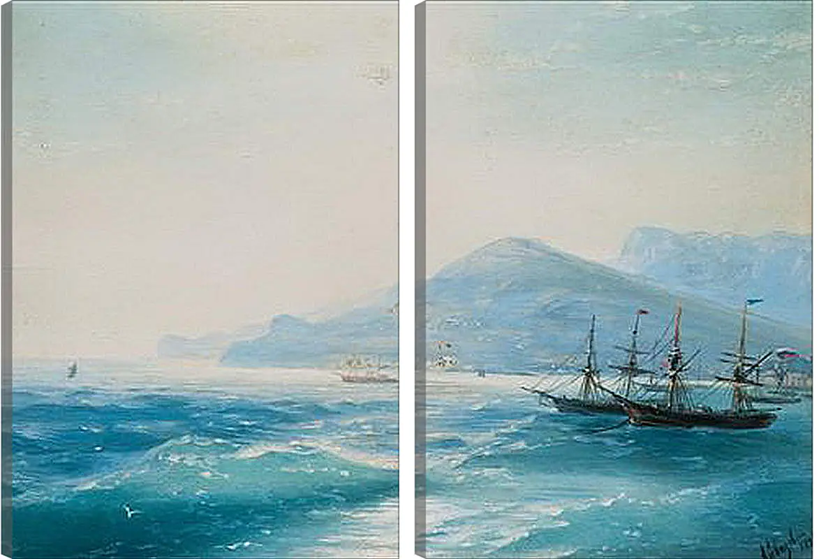 Модульная картина - Корабли недалеко от побережья 1886. Иван Айвазовский