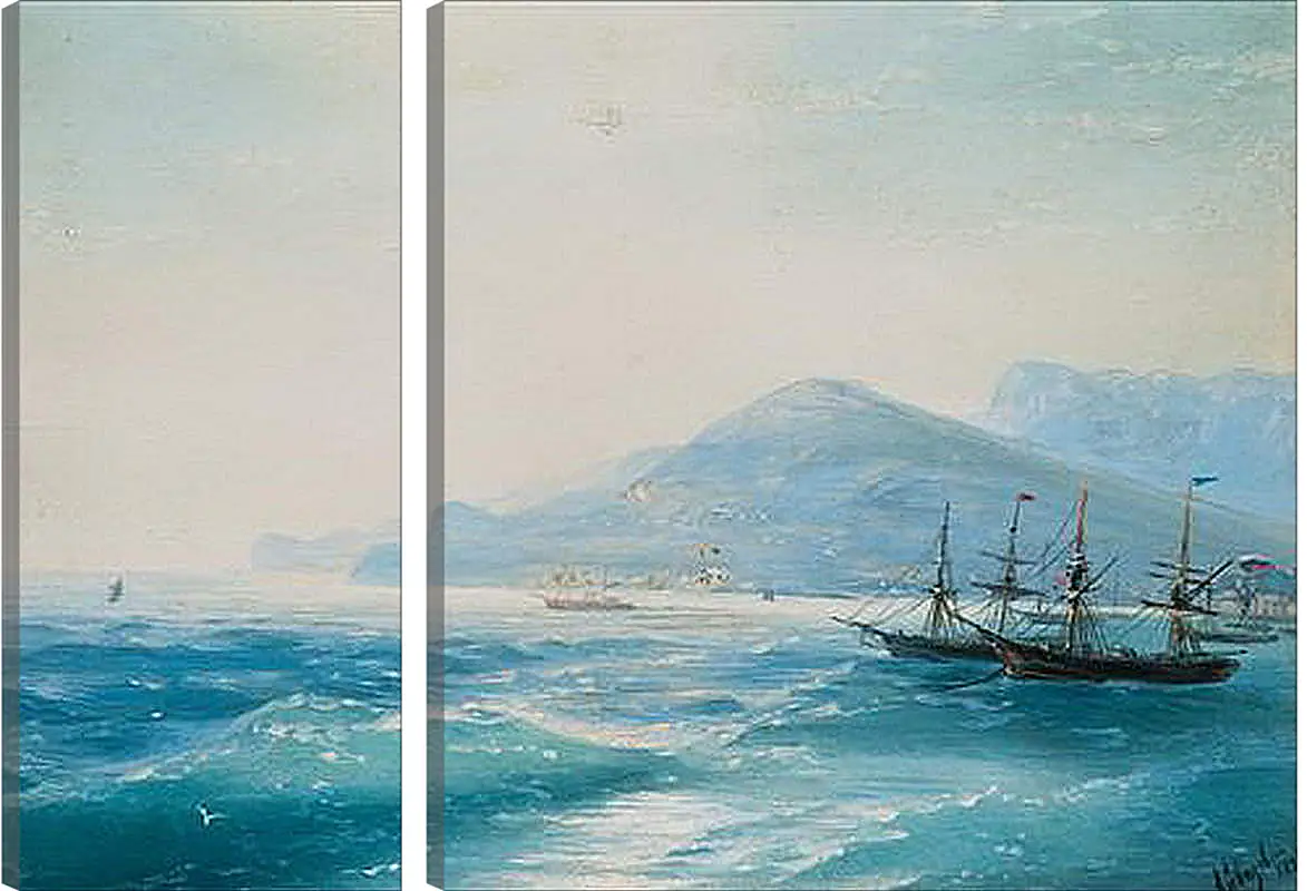 Модульная картина - Корабли недалеко от побережья 1886. Иван Айвазовский