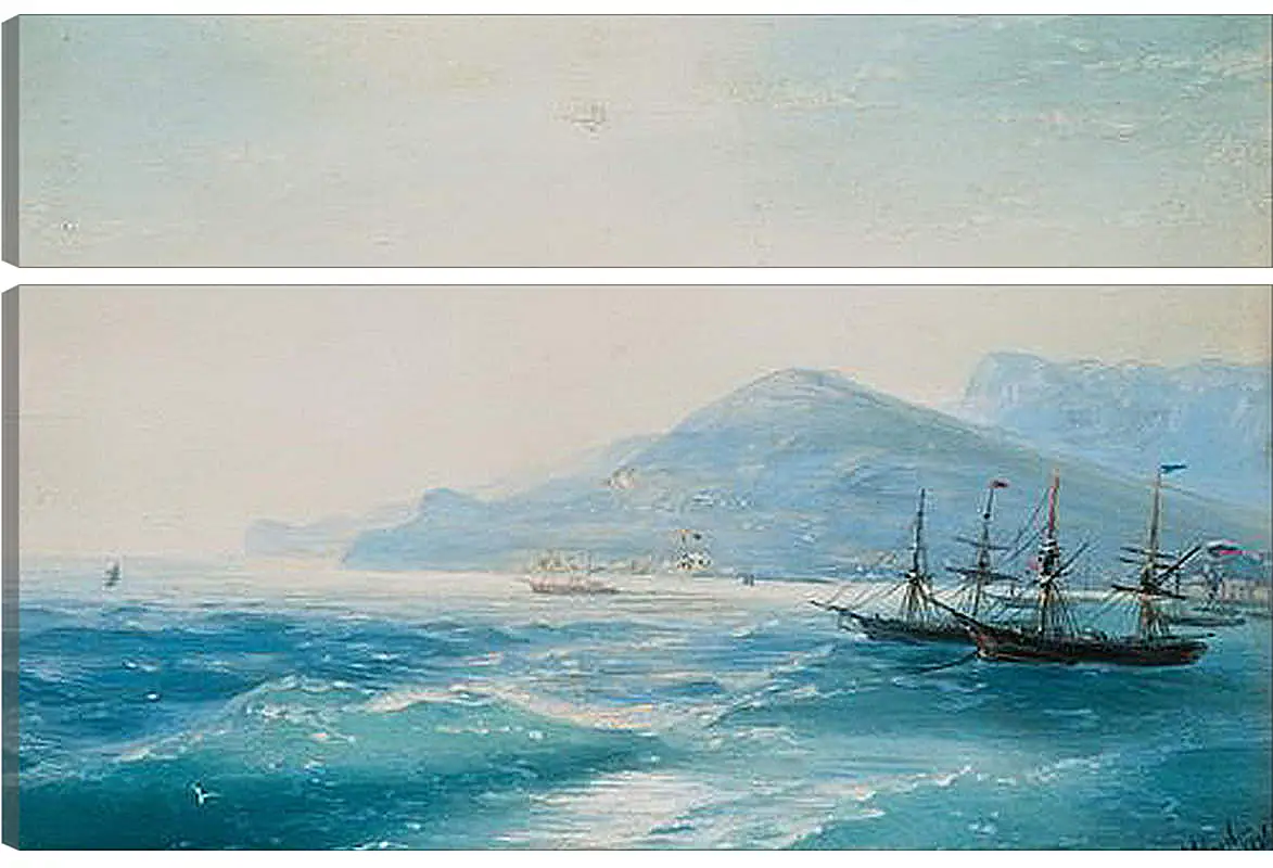 Модульная картина - Корабли недалеко от побережья 1886. Иван Айвазовский