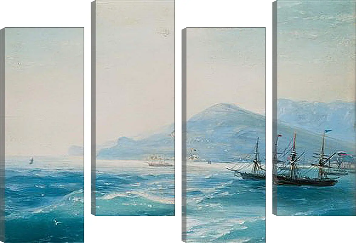 Модульная картина - Корабли недалеко от побережья 1886. Иван Айвазовский