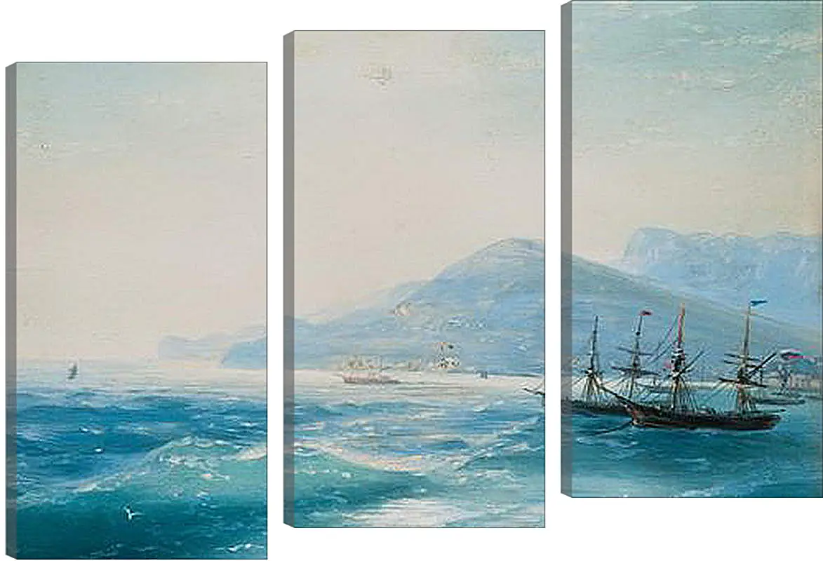 Модульная картина - Корабли недалеко от побережья 1886. Иван Айвазовский