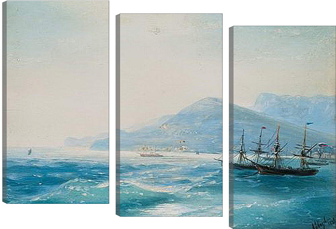 Модульная картина - Корабли недалеко от побережья 1886. Иван Айвазовский
