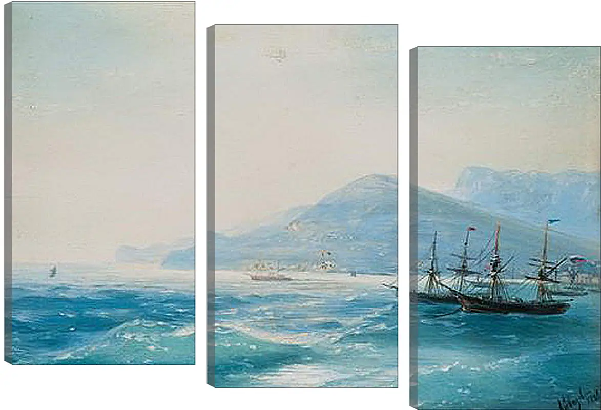 Модульная картина - Корабли недалеко от побережья 1886. Иван Айвазовский