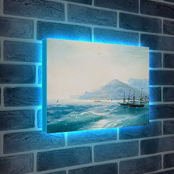 Лайтбокс световая панель - Корабли недалеко от побережья 1886. Иван Айвазовский
