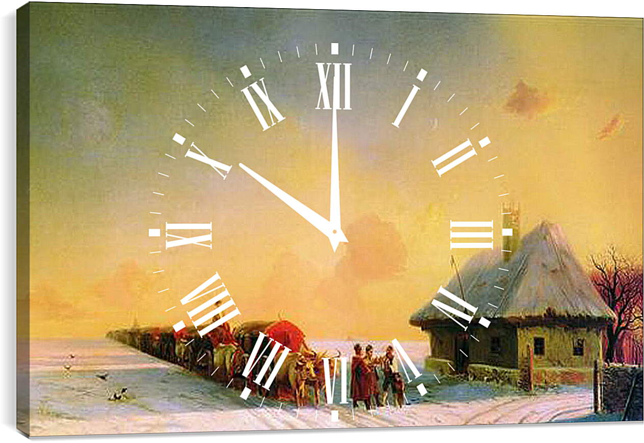 Часы картина - Чумаки в Малоросии. Иван Айвазовский

