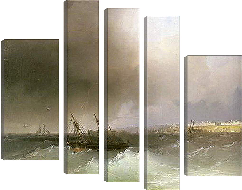 Модульная картина - Вид Одессы с моря. Иван Айвазовский
