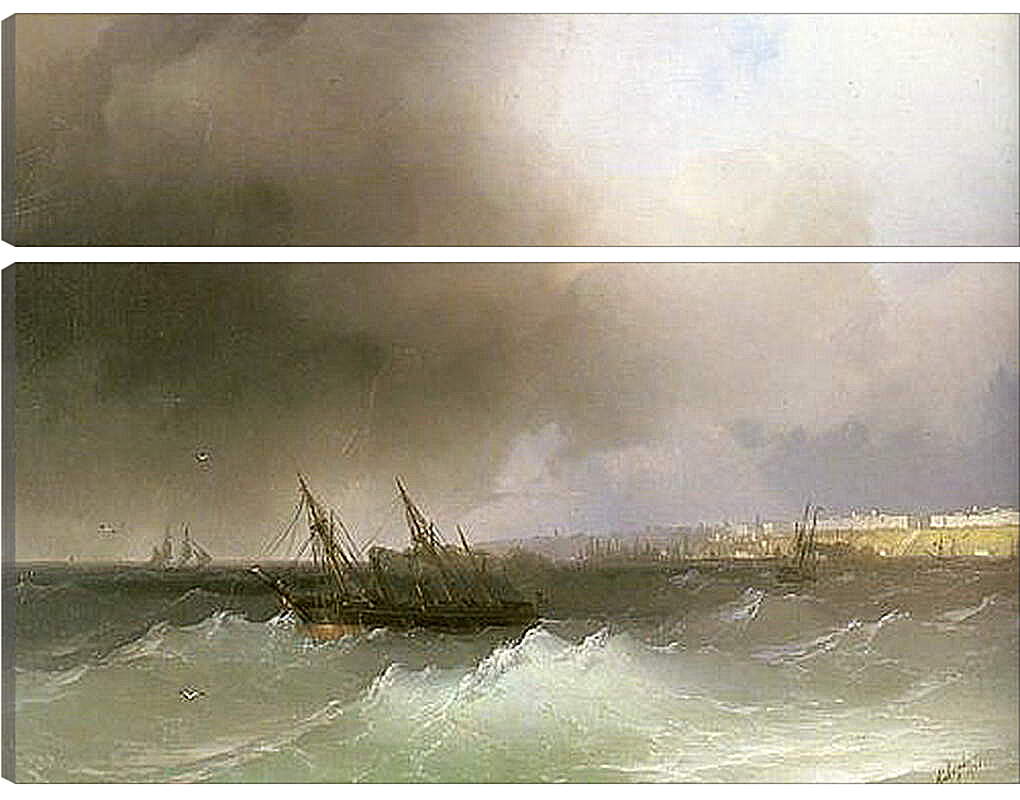 Модульная картина - Вид Одессы с моря. Иван Айвазовский
