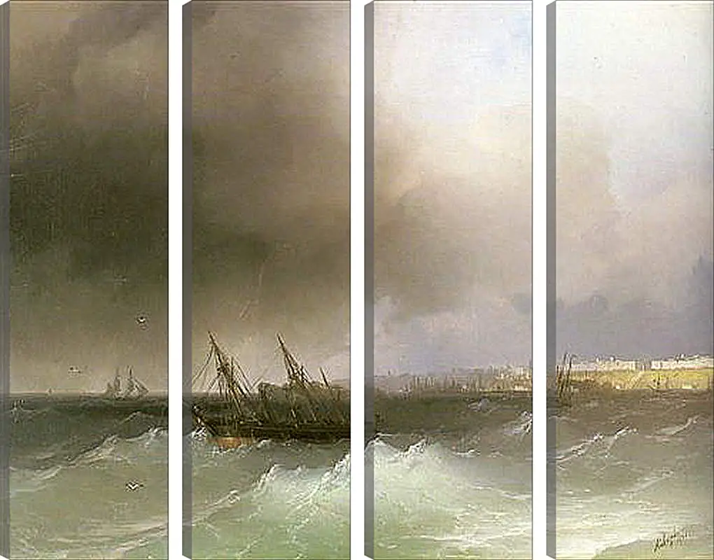 Модульная картина - Вид Одессы с моря. Иван Айвазовский