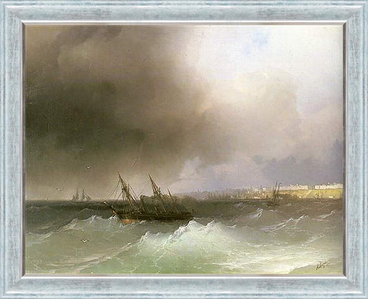 Картина в раме - Вид Одессы с моря. Иван Айвазовский
