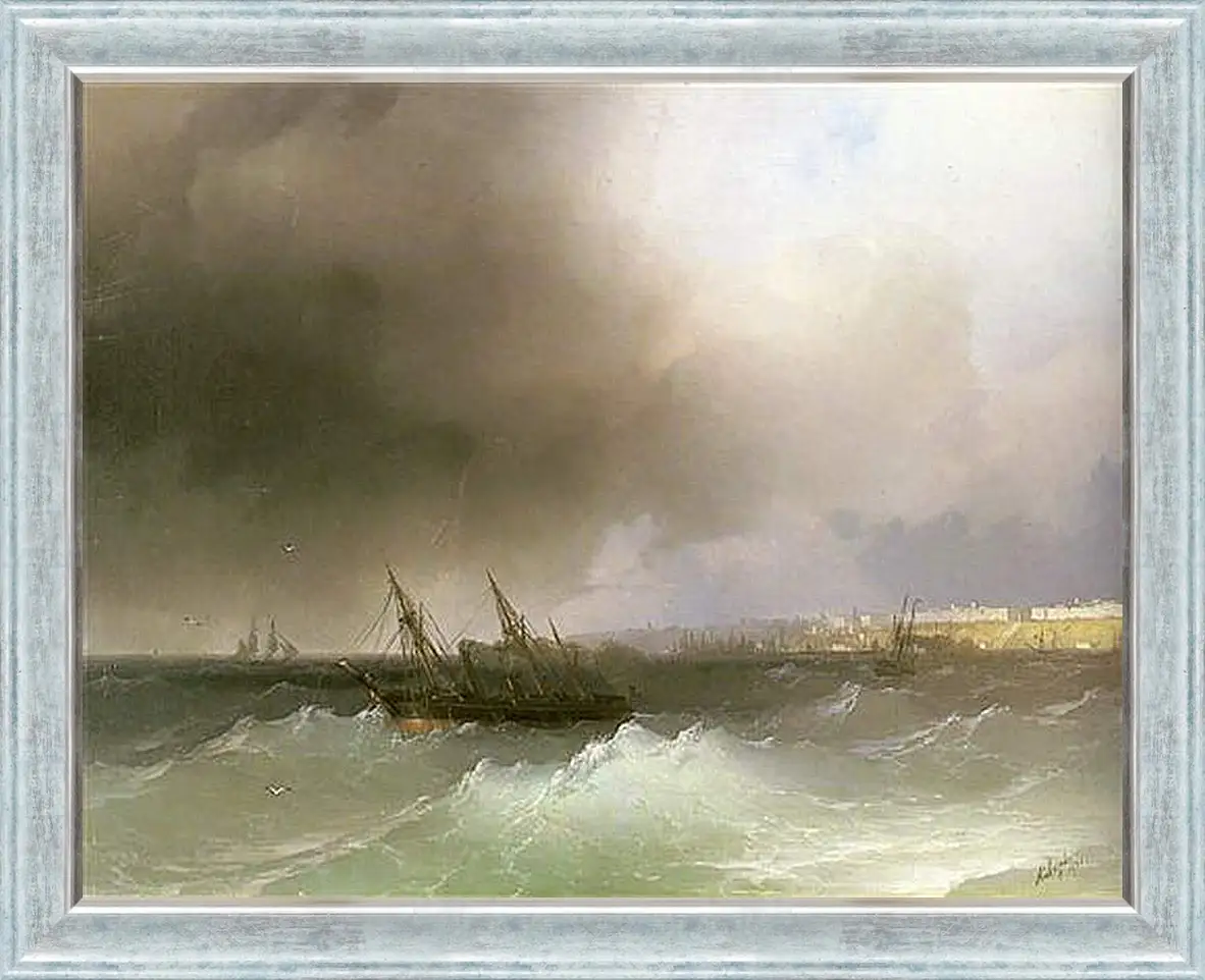 Картина в раме - Вид Одессы с моря. Иван Айвазовский