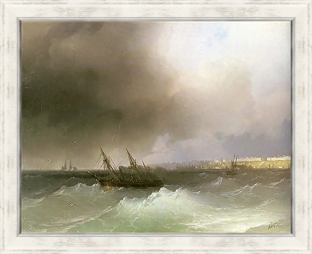 Картина в раме - Вид Одессы с моря. Иван Айвазовский