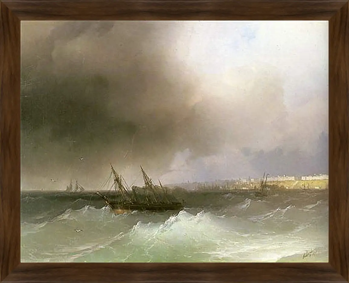 Картина в раме - Вид Одессы с моря. Иван Айвазовский