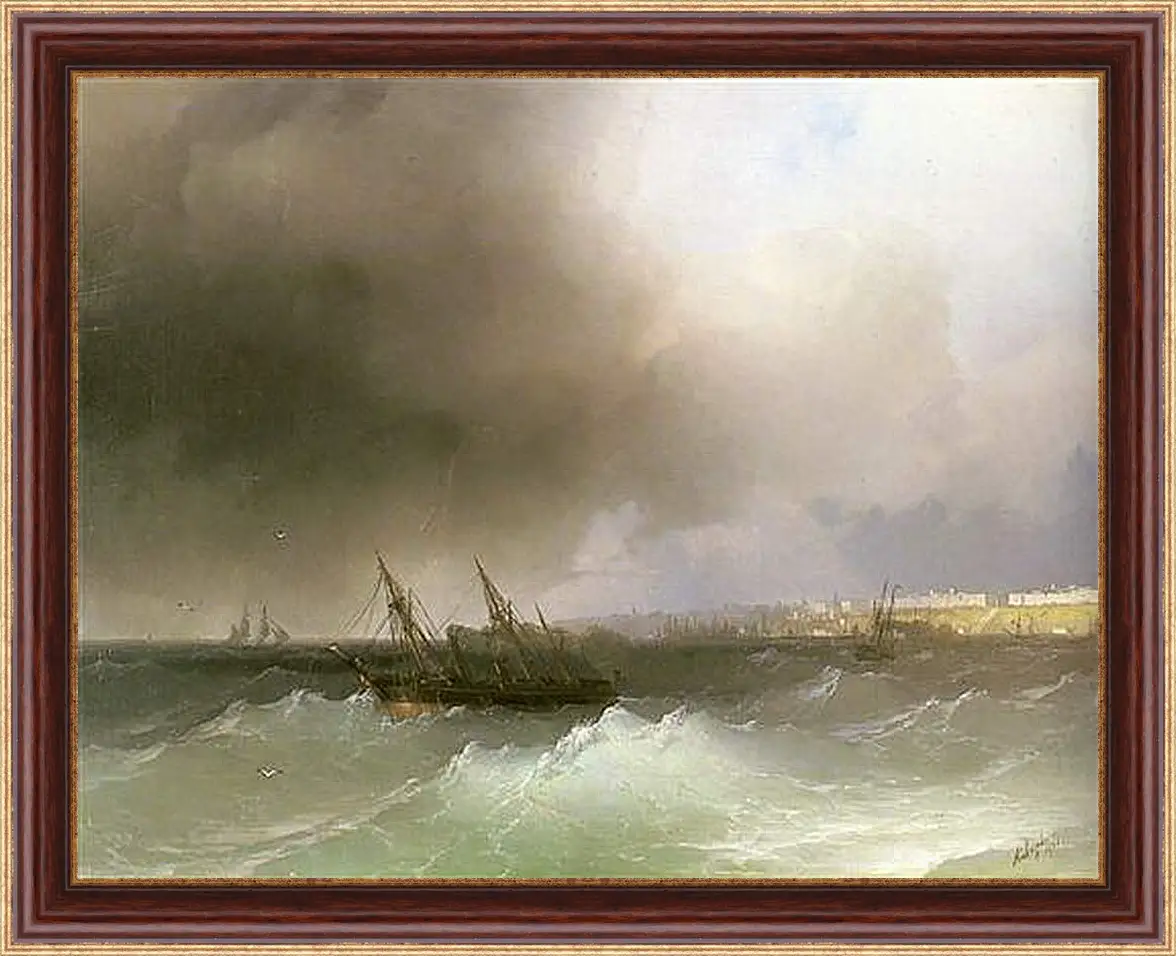 Картина в раме - Вид Одессы с моря. Иван Айвазовский