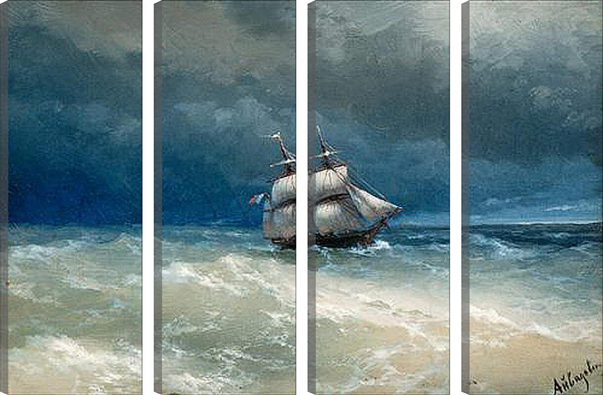 Модульная картина - Бурное море. Иван Айвазовский
