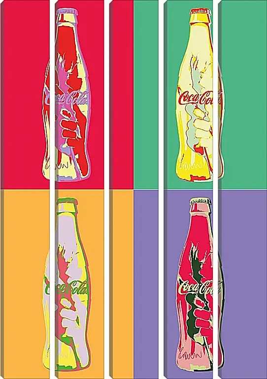 Модульная картина - Coca-Cola. Поп-арт