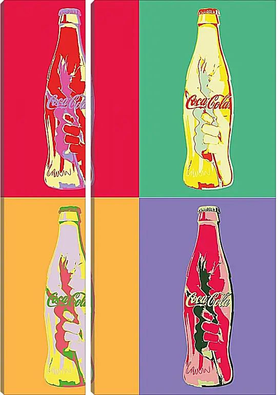 Модульная картина - Coca-Cola. Поп-арт