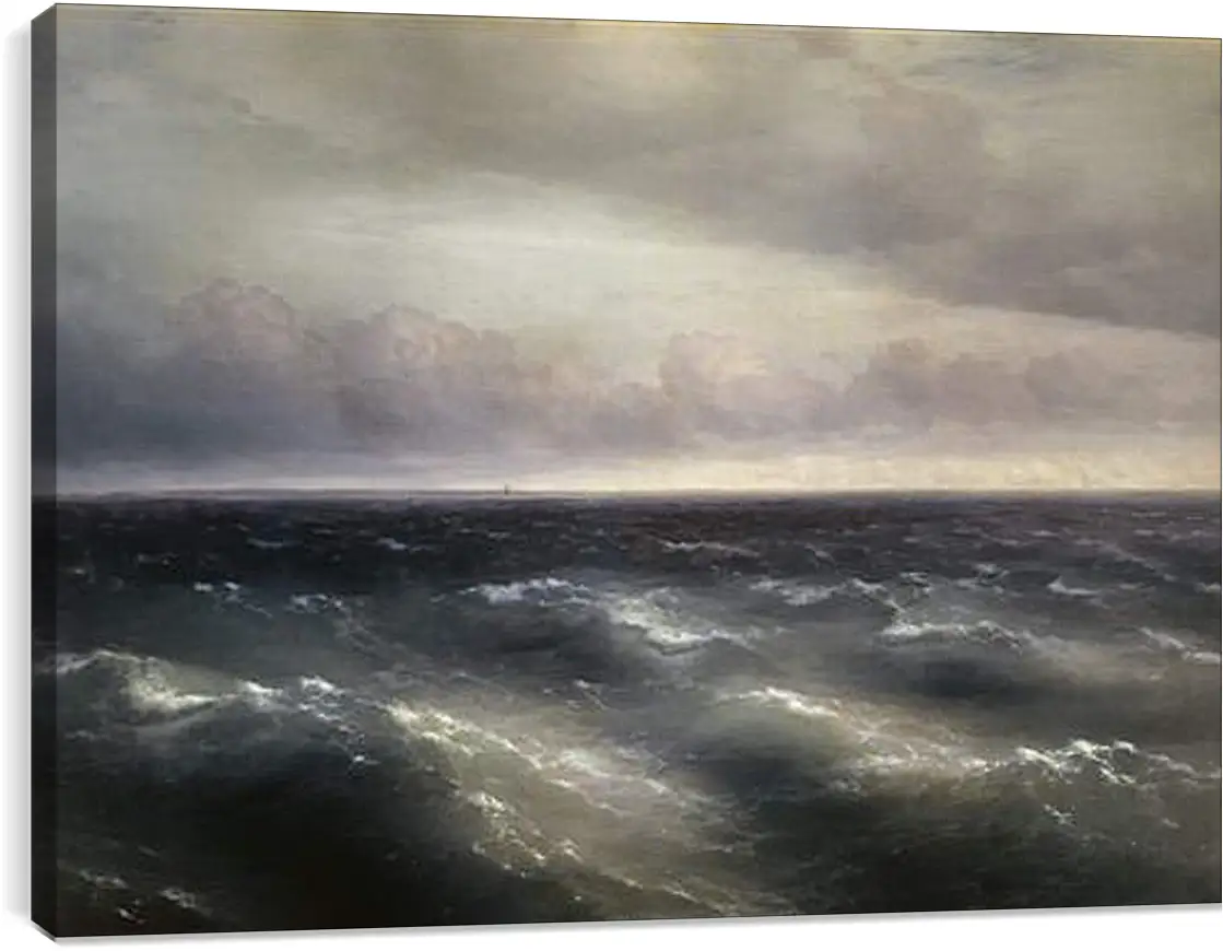 Постер и плакат - Черное море (На Черном море начинает разыгрываться буря). Иван Айвазовский