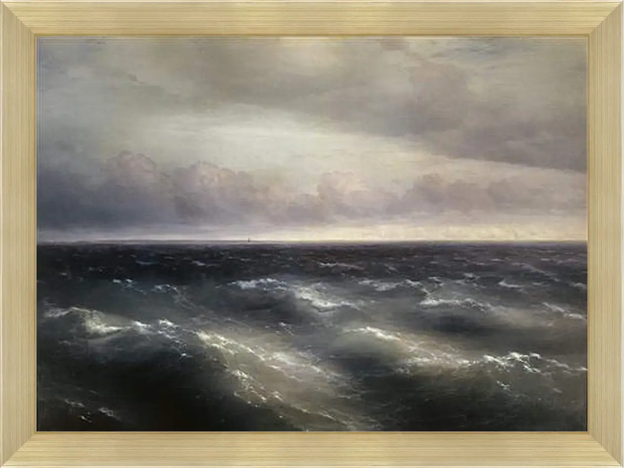 Картина в раме - Черное море (На Черном море начинает разыгрываться буря). Иван Айвазовский