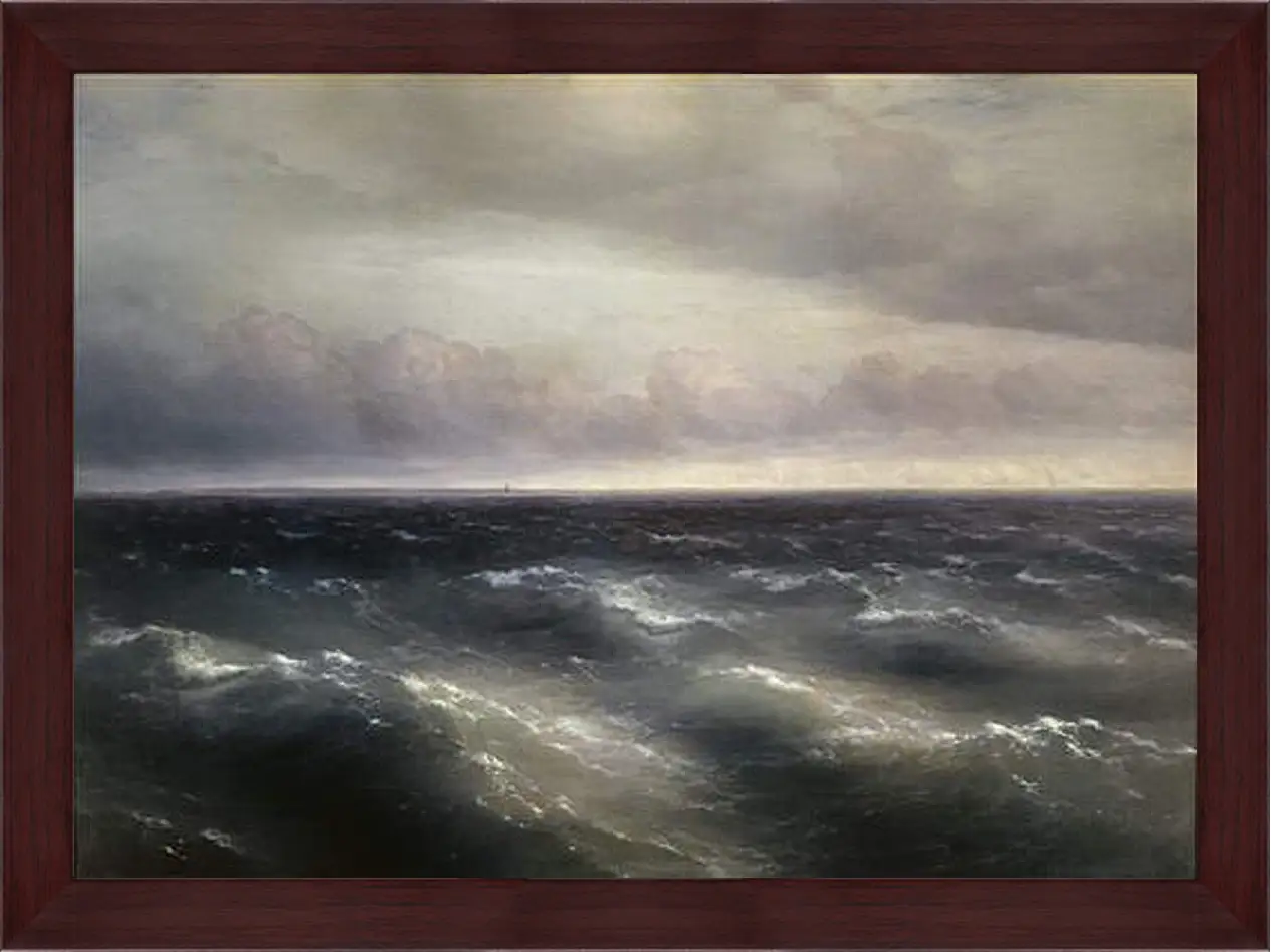 Картина в раме - Черное море (На Черном море начинает разыгрываться буря). Иван Айвазовский