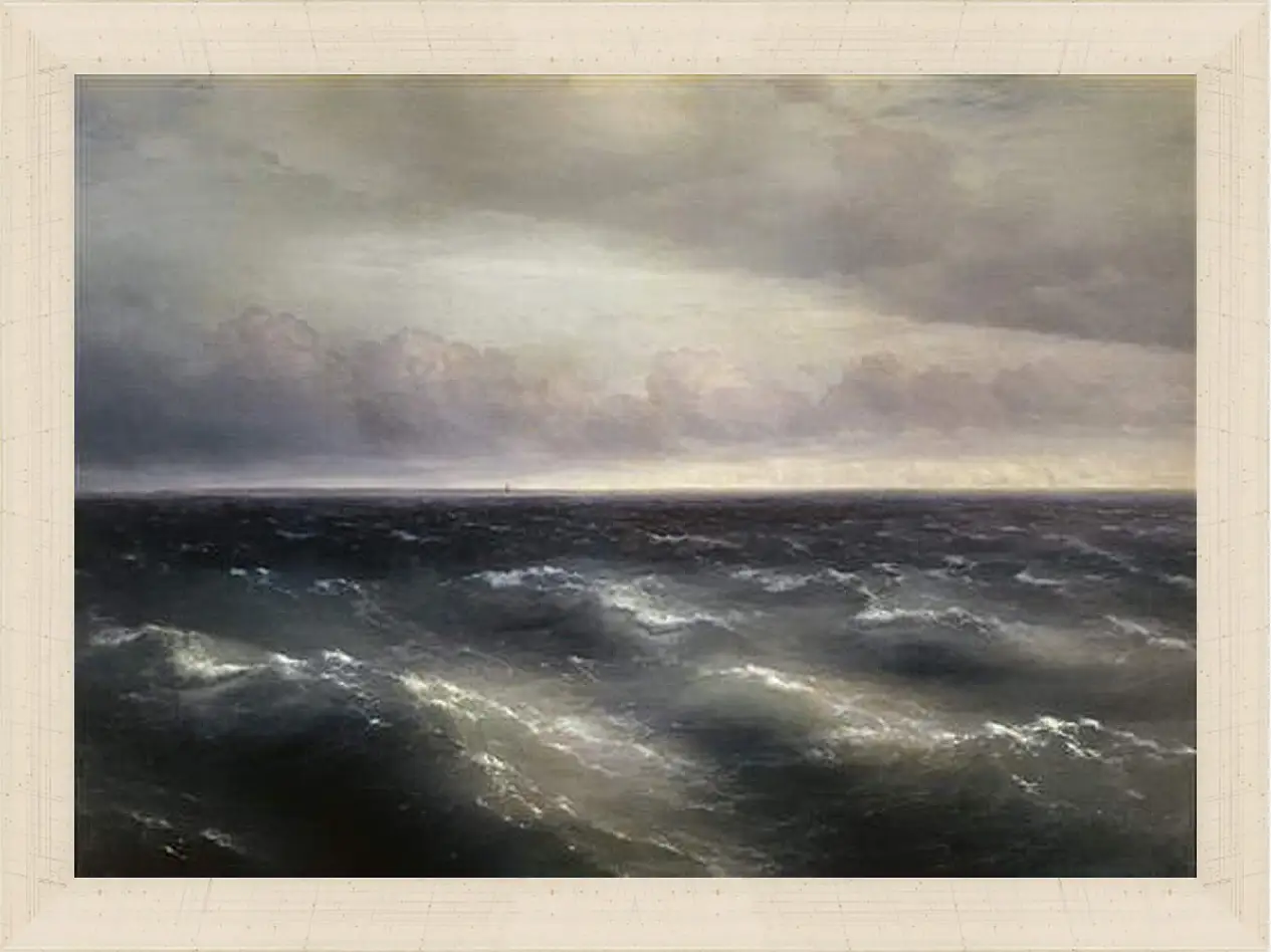 Картина в раме - Черное море (На Черном море начинает разыгрываться буря). Иван Айвазовский