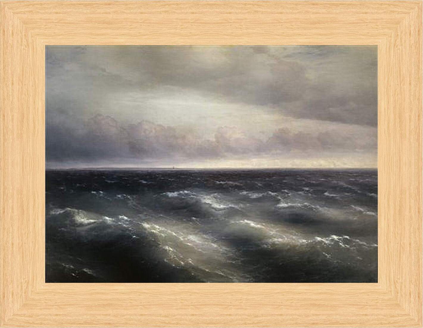 Картина в раме - Черное море (На Черном море начинает разыгрываться буря). Иван Айвазовский
