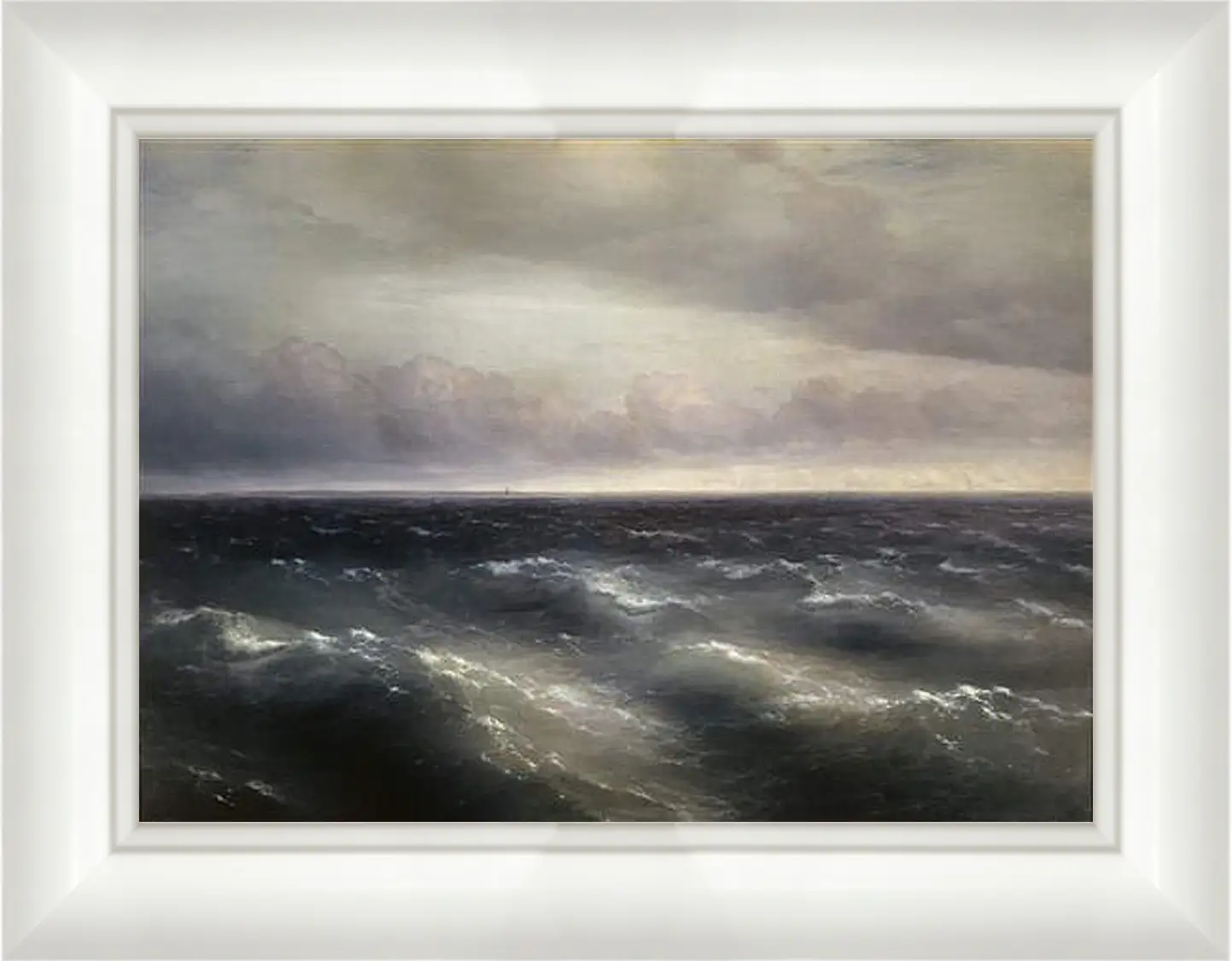 Картина в раме - Черное море (На Черном море начинает разыгрываться буря). Иван Айвазовский