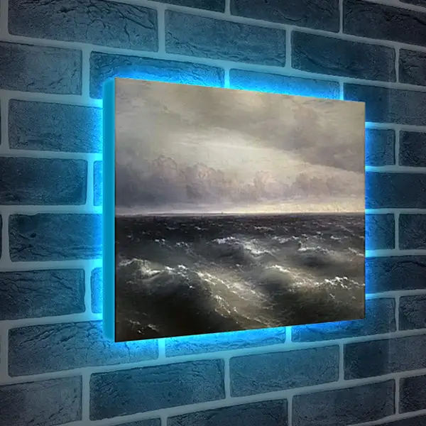 Лайтбокс световая панель - Черное море (На Черном море начинает разыгрываться буря). Иван Айвазовский