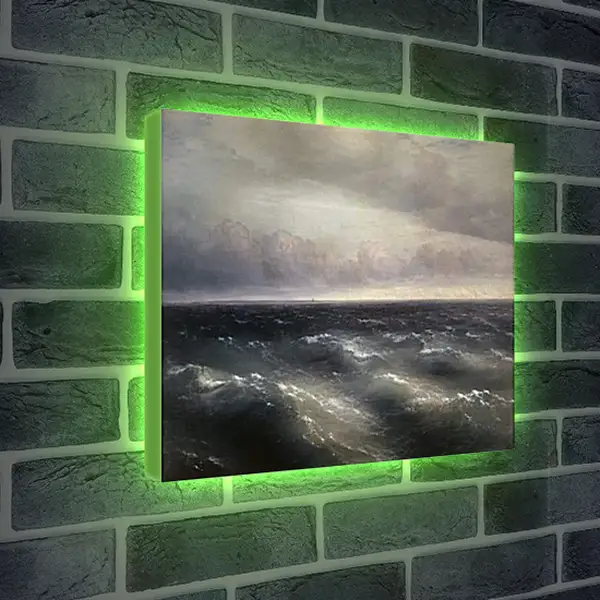 Лайтбокс световая панель - Черное море (На Черном море начинает разыгрываться буря). Иван Айвазовский