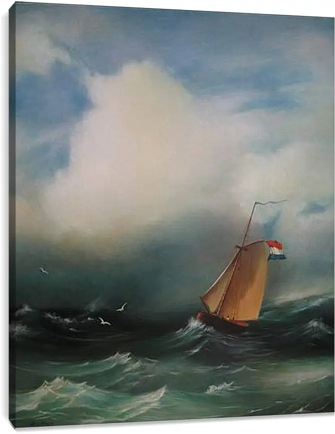 Постер и плакат - Tempete sur la mer. Иван Айвазовский