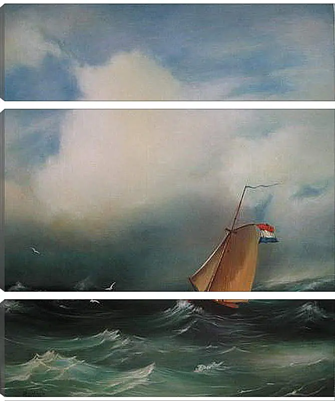 Модульная картина - Tempete sur la mer. Иван Айвазовский