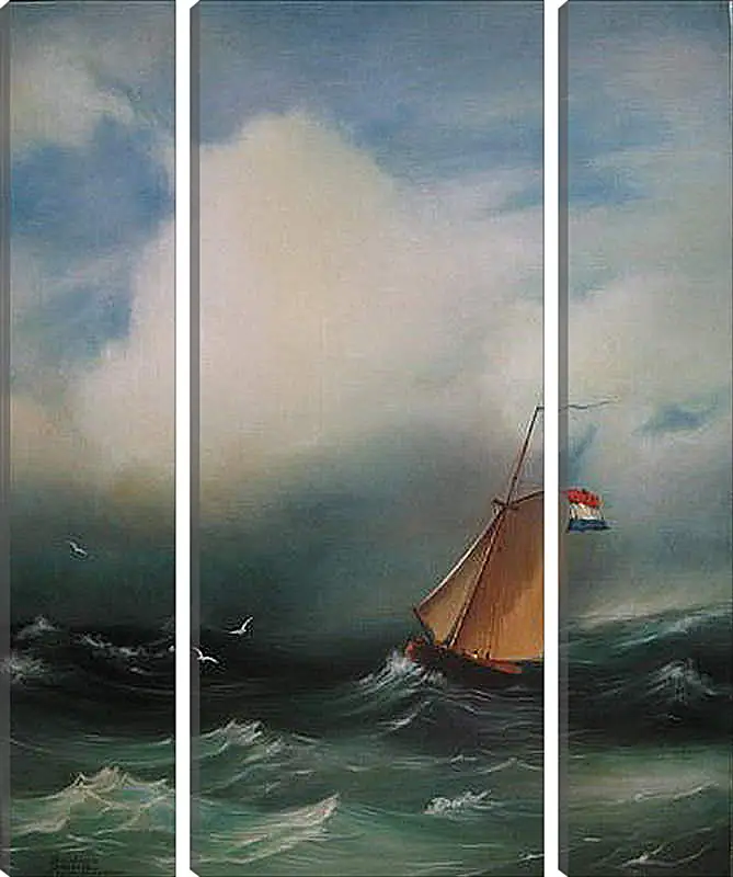 Модульная картина - Tempete sur la mer. Иван Айвазовский