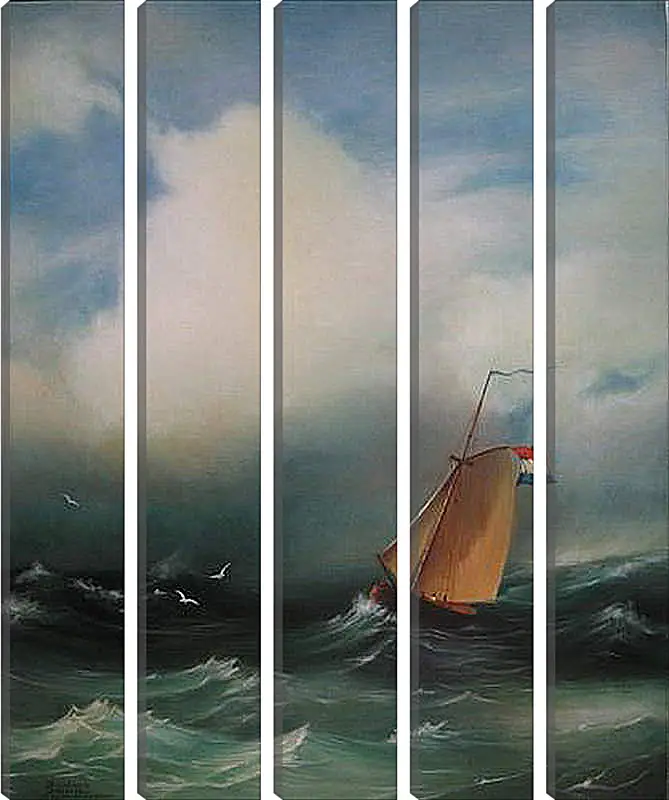 Модульная картина - Tempete sur la mer. Иван Айвазовский