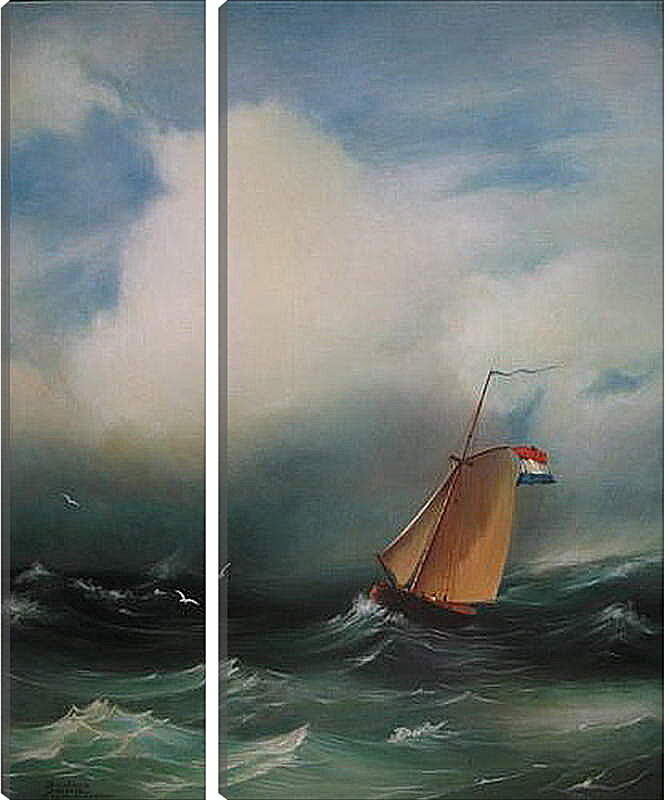Модульная картина - Tempete sur la mer. Иван Айвазовский
