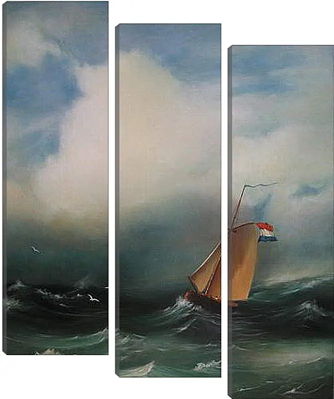 Модульная картина - Tempete sur la mer. Иван Айвазовский