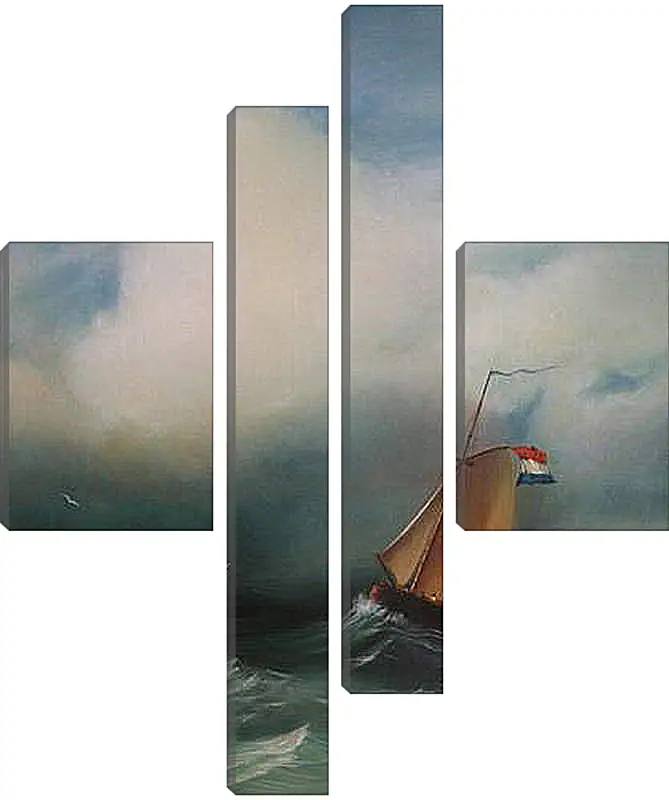 Модульная картина - Tempete sur la mer. Иван Айвазовский