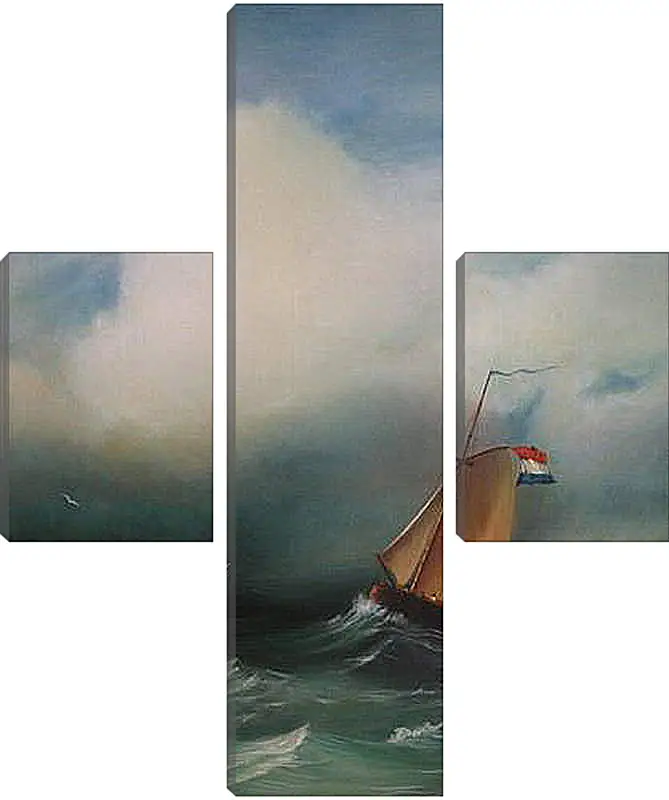 Модульная картина - Tempete sur la mer. Иван Айвазовский
