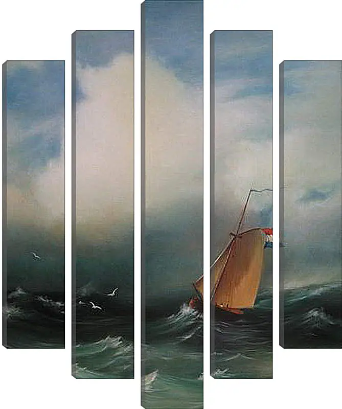 Модульная картина - Tempete sur la mer. Иван Айвазовский