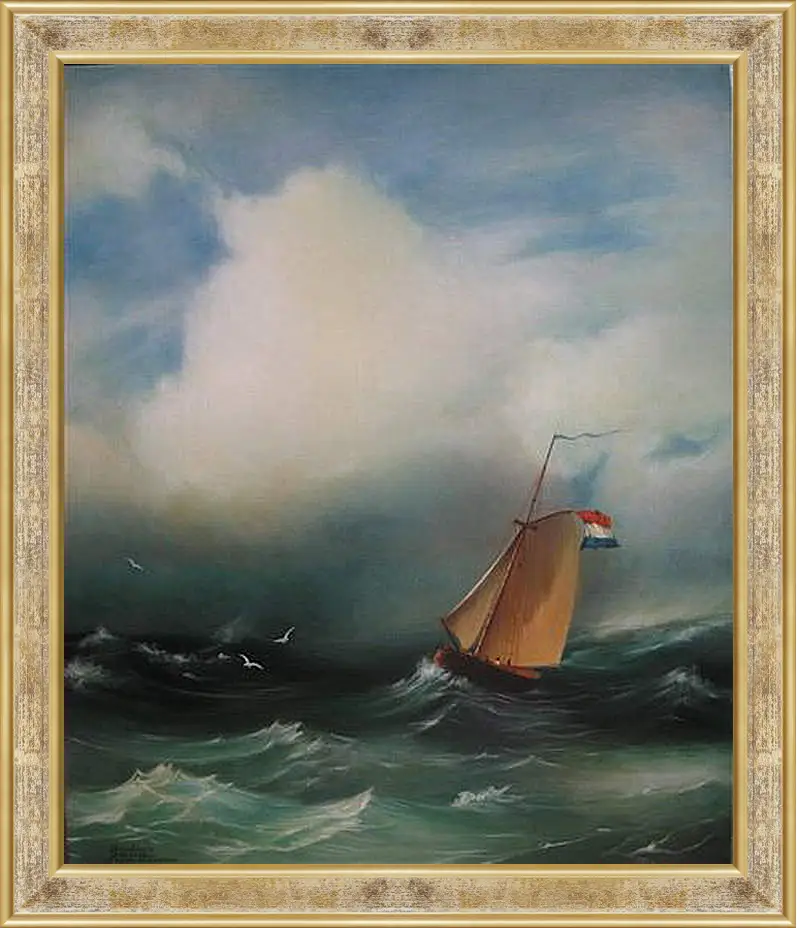 Картина в раме - Tempete sur la mer. Иван Айвазовский