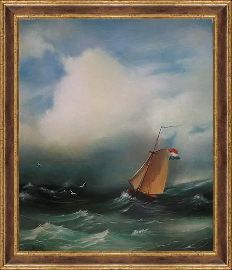 Картина в раме - Tempete sur la mer. Иван Айвазовский