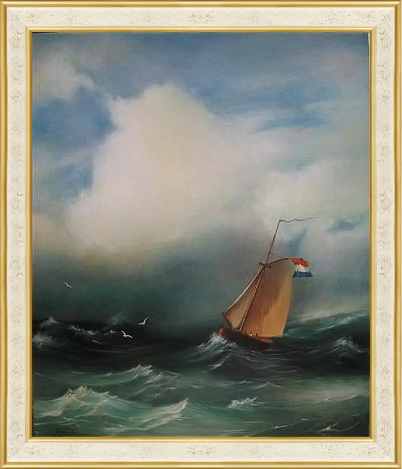Картина в раме - Tempete sur la mer. Иван Айвазовский