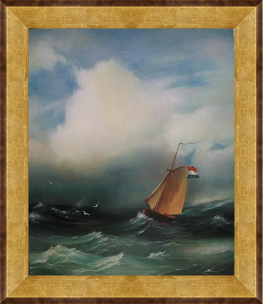 Картина в раме - Tempete sur la mer. Иван Айвазовский