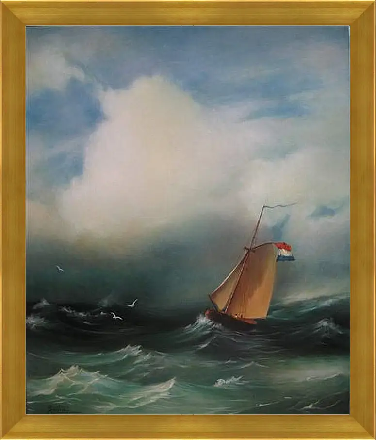 Картина в раме - Tempete sur la mer. Иван Айвазовский
