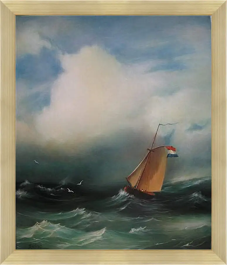 Картина в раме - Tempete sur la mer. Иван Айвазовский