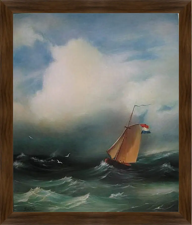 Картина в раме - Tempete sur la mer. Иван Айвазовский