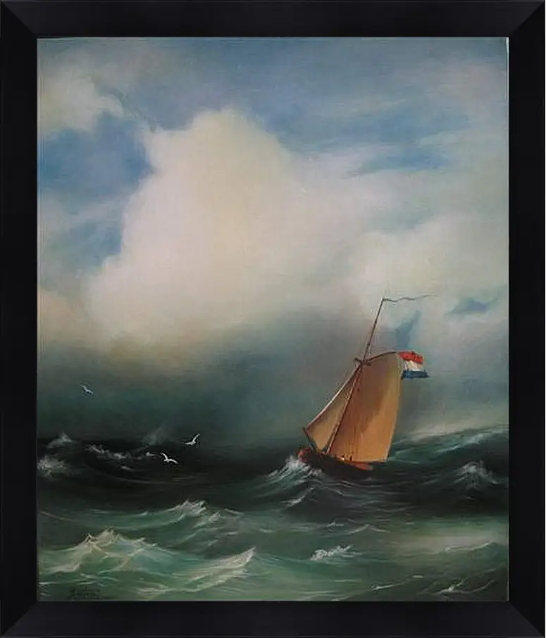 Картина в раме - Tempete sur la mer. Иван Айвазовский