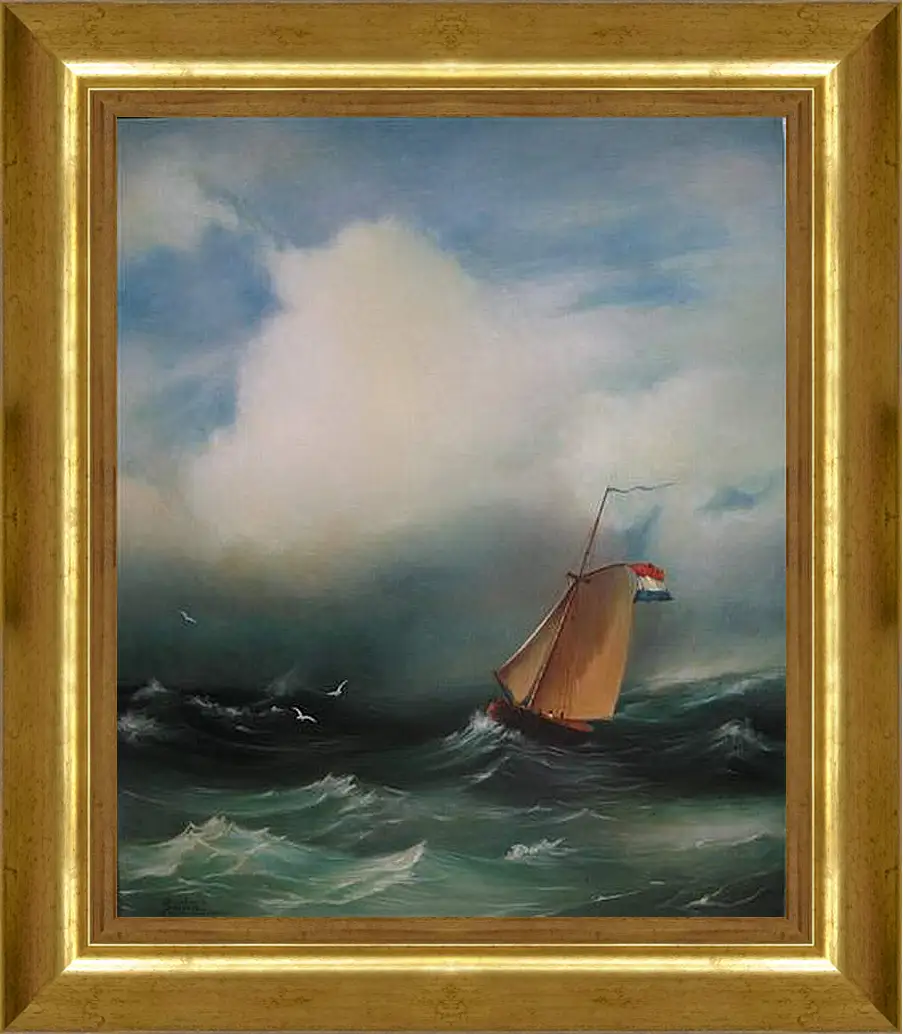 Картина в раме - Tempete sur la mer. Иван Айвазовский