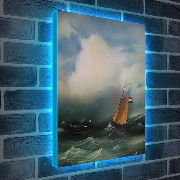 Лайтбокс световая панель - Tempete sur la mer. Иван Айвазовский